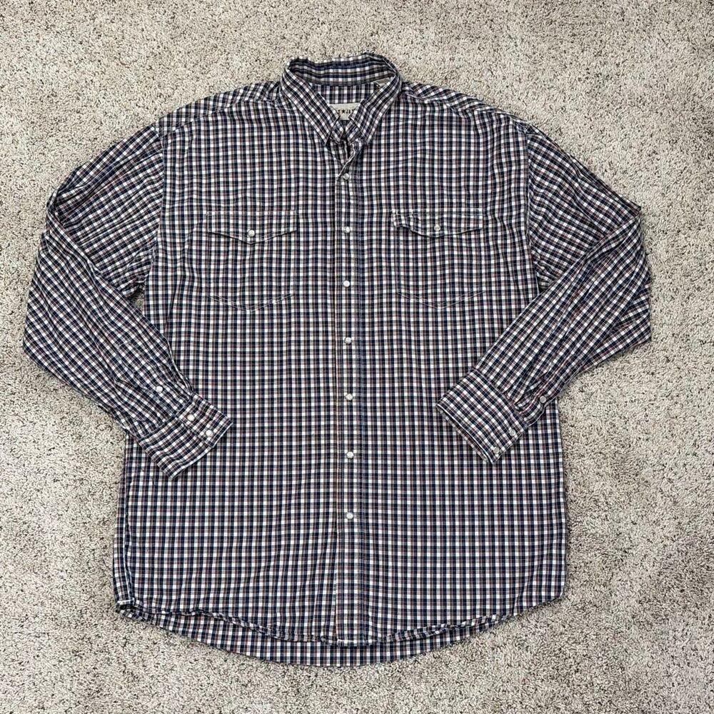 Cody James Plaid Button Down Shirt XLT Men’s Western Pearl Snap Long Sleeve - Picture 2 of 5